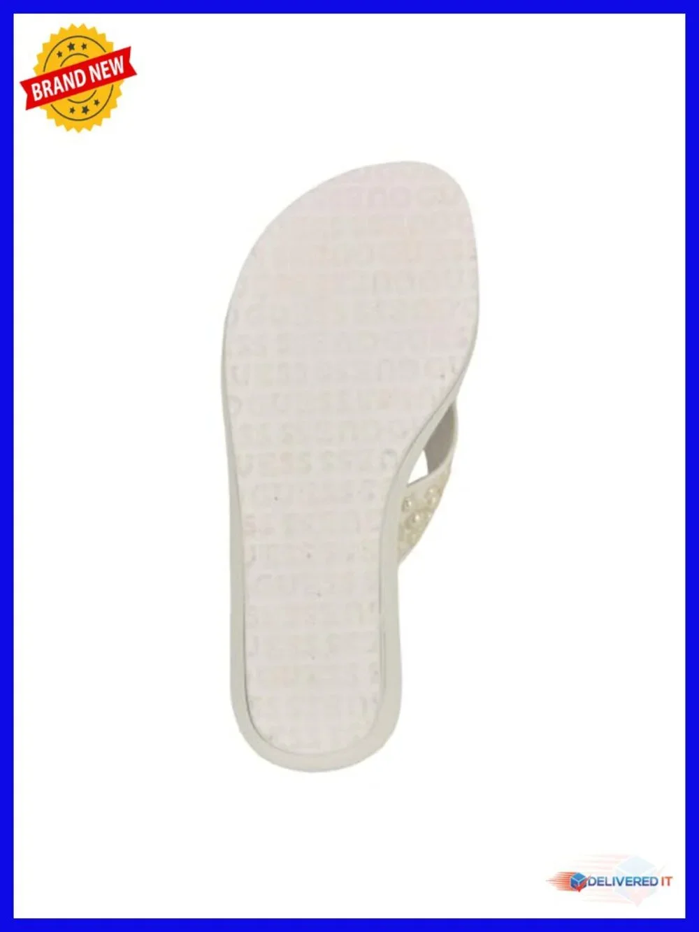Wedge Sandals with Pearl Strap Details, Slip On, 2.95
